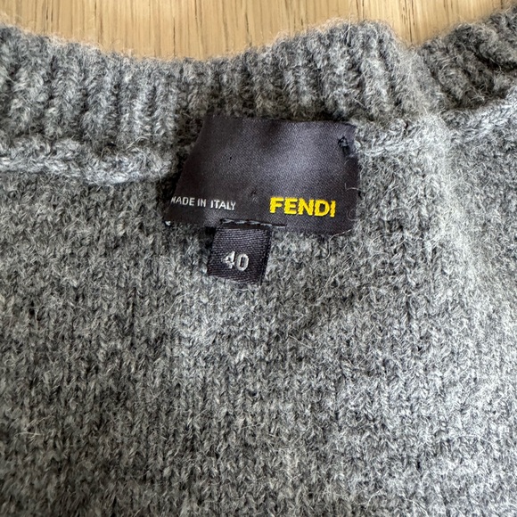 FENDI ⭐️ Wool Winter Knit Mini Dress Sz 40IT/4US Pristine Condition - Picture 8 of 8